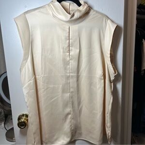 NWT Eloquii Elegant Beige Sleeveless Top